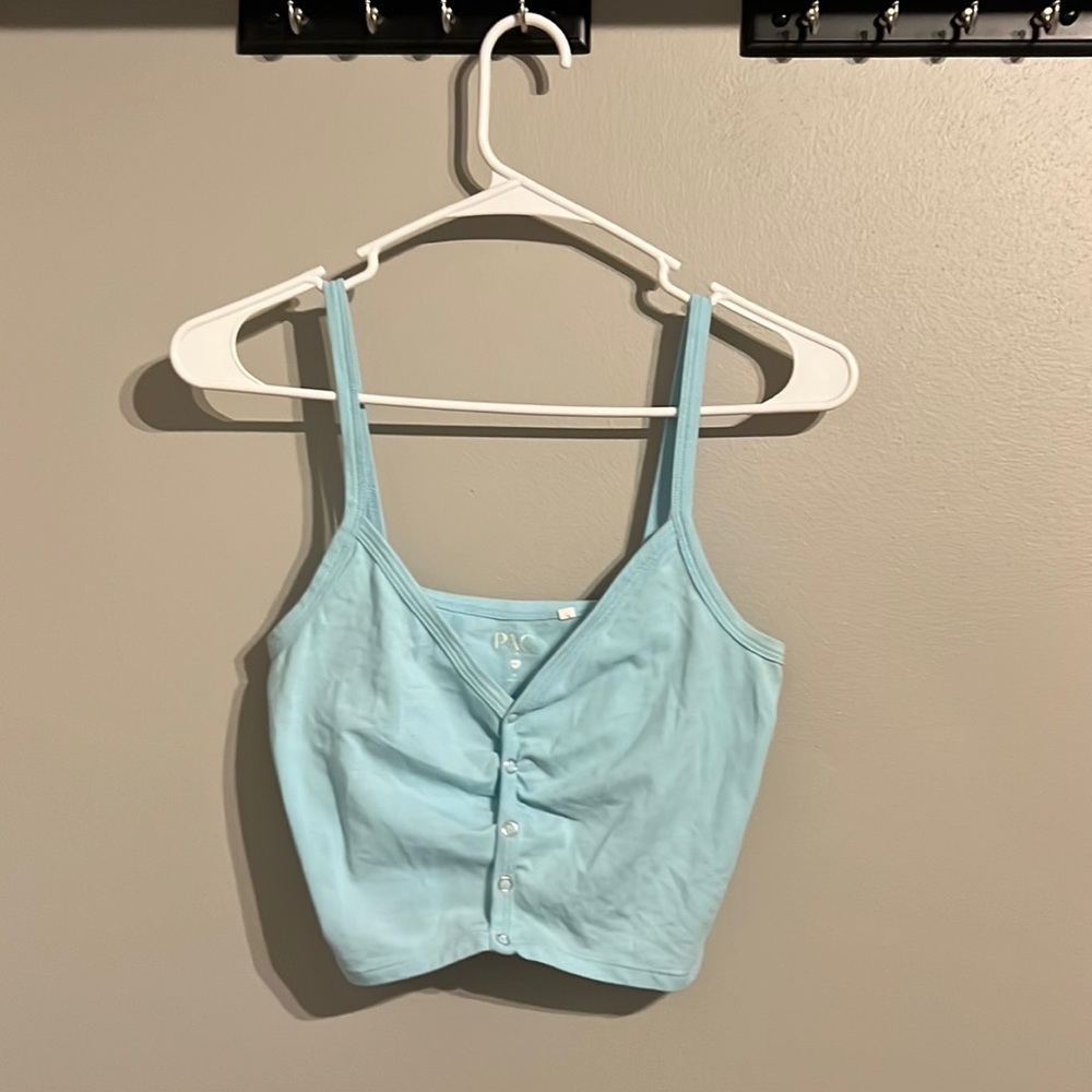 Light blue crop tank